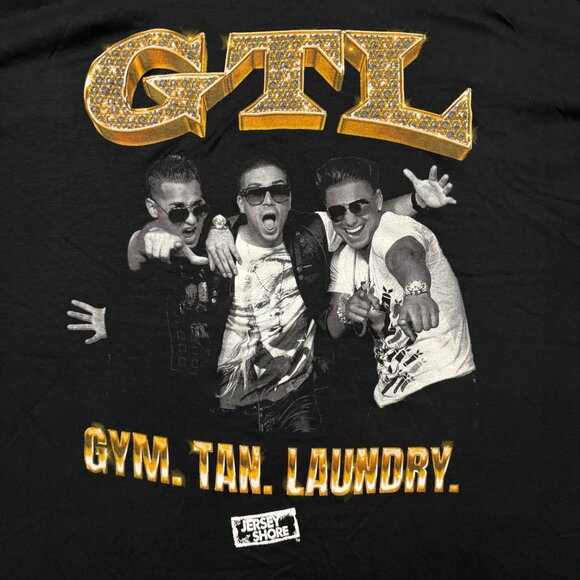 Jersey Shore “GTL Gym Tan Laundry” Graphic T-Shirt Size Extra Large - Picture 2 of 4